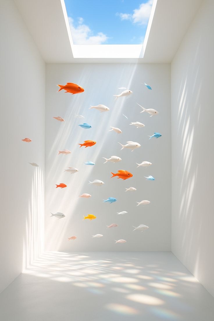 colorful fish in light