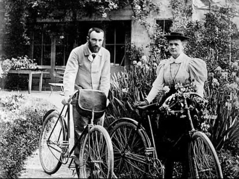 Pierre and Marie Curie honeymoon bicycle 1895