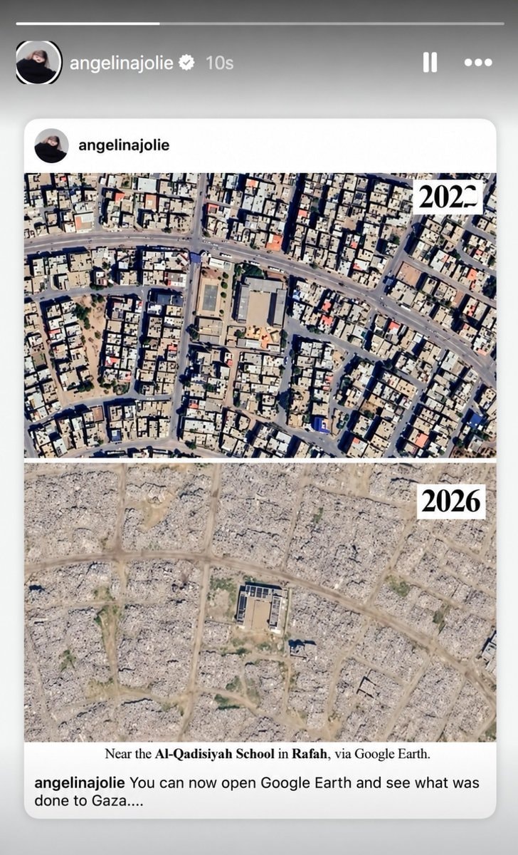 Angelina Jolie Gaza Google Earth