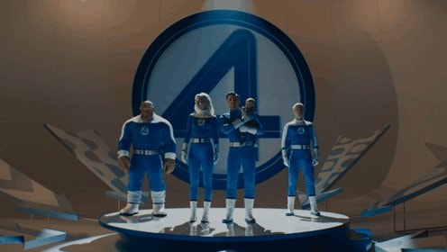Fantastic Four blue uniforms GIF