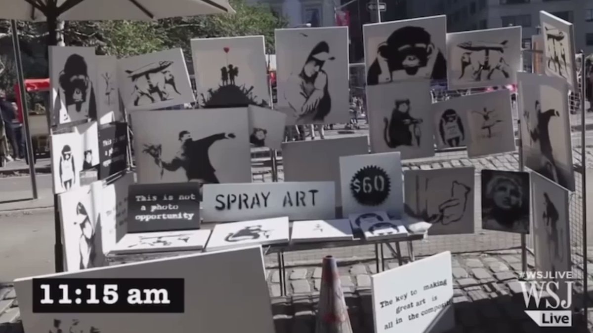 Banksy Central Park art stall $60