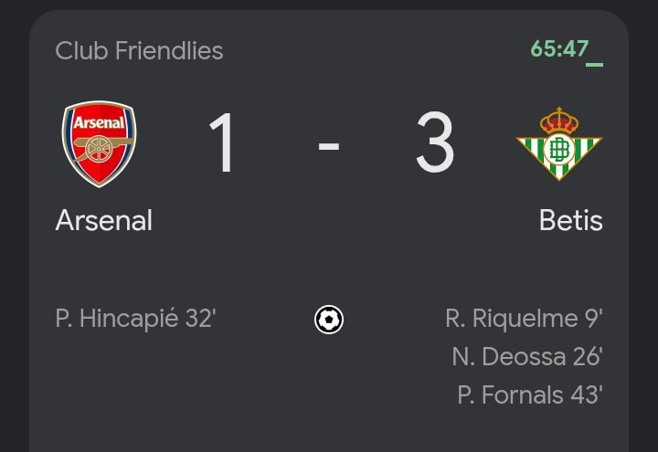 Arsenal Betis Club Friendlies