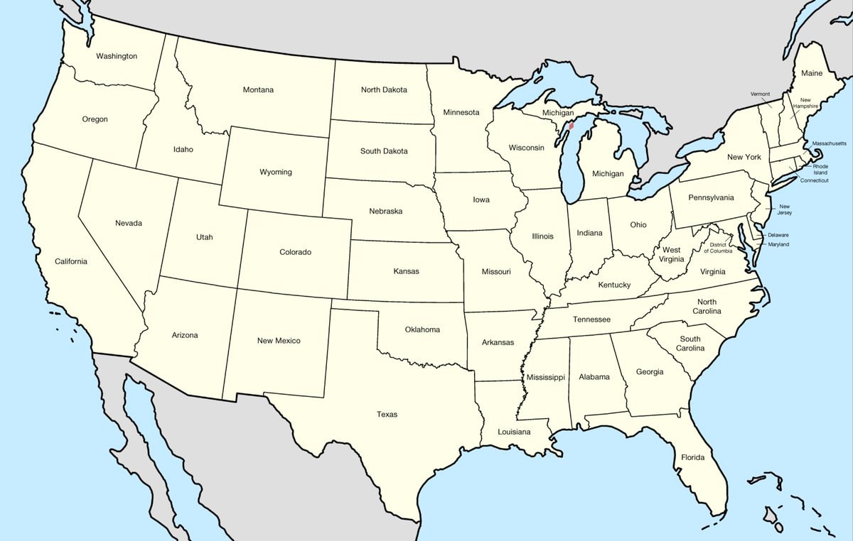 United States Territorial Map 1926 United States Territorial Map 1926