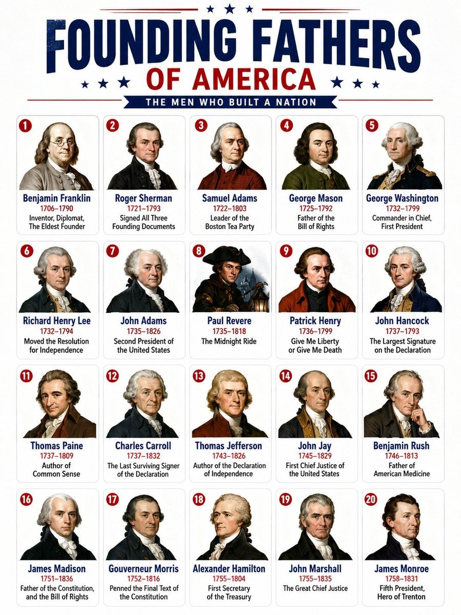 Founding Fathers of America list