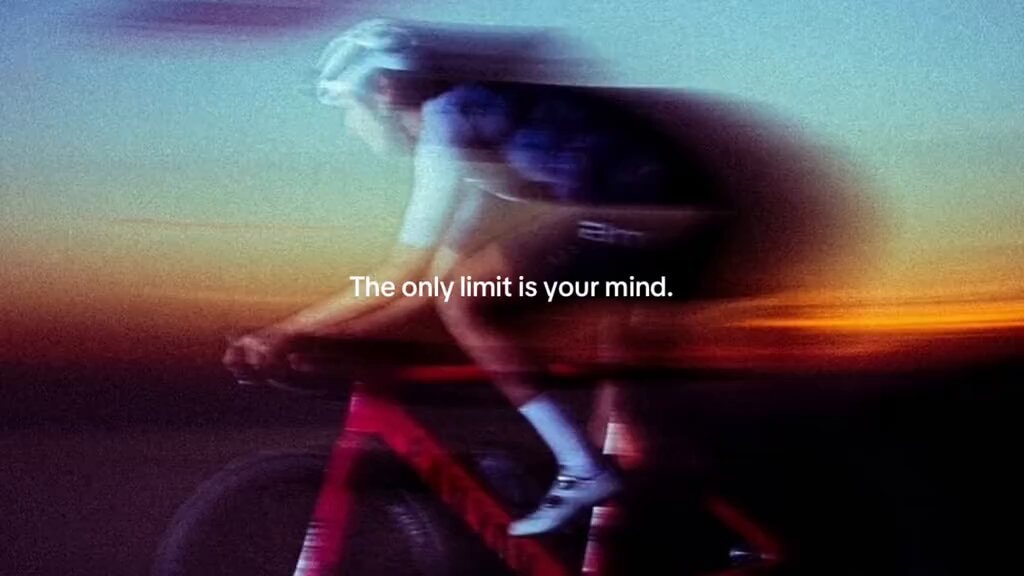 Cyclist sunset motivation