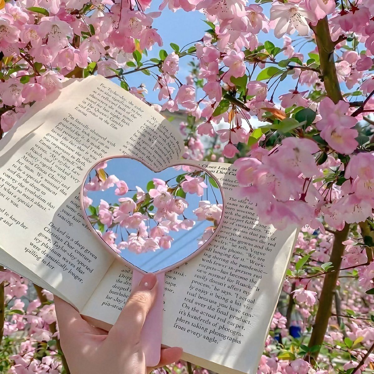 Magnifying glass with pink flowers (photo 2 of 2)