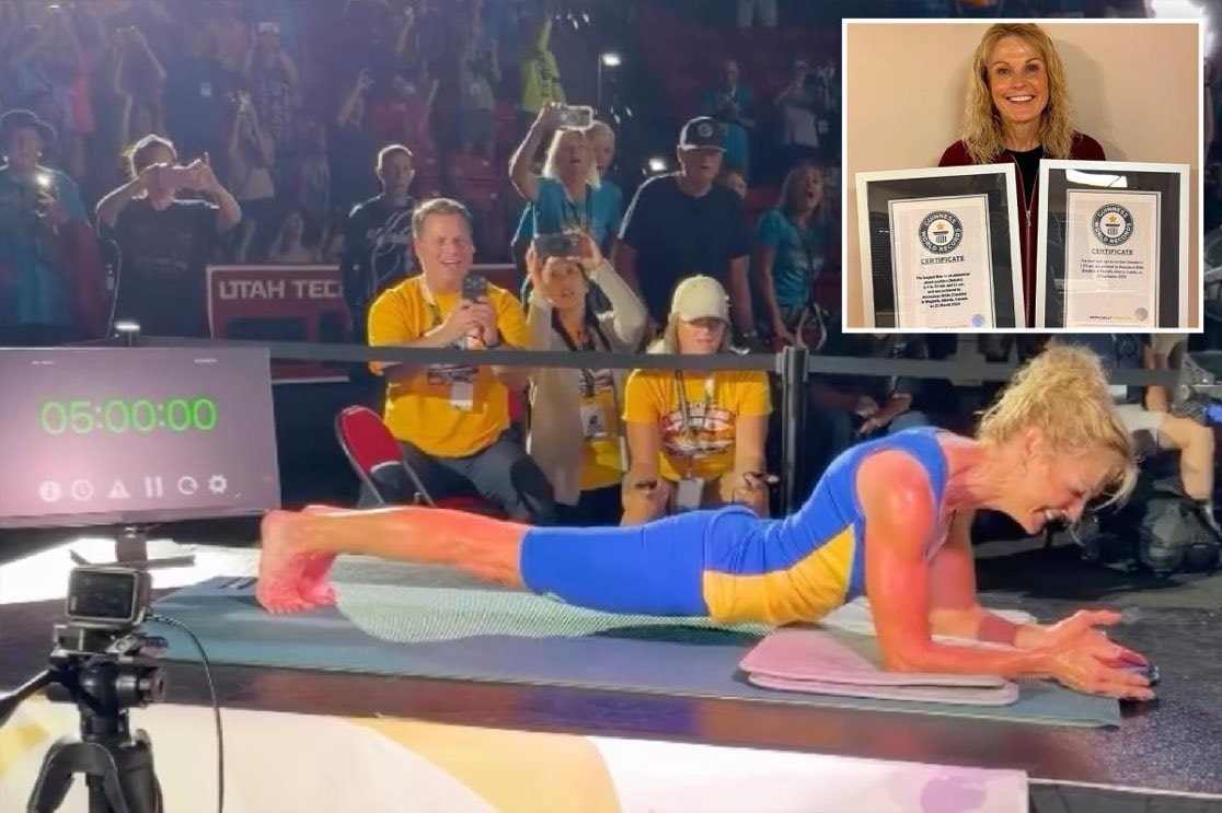 grandmother of 12 world record plank