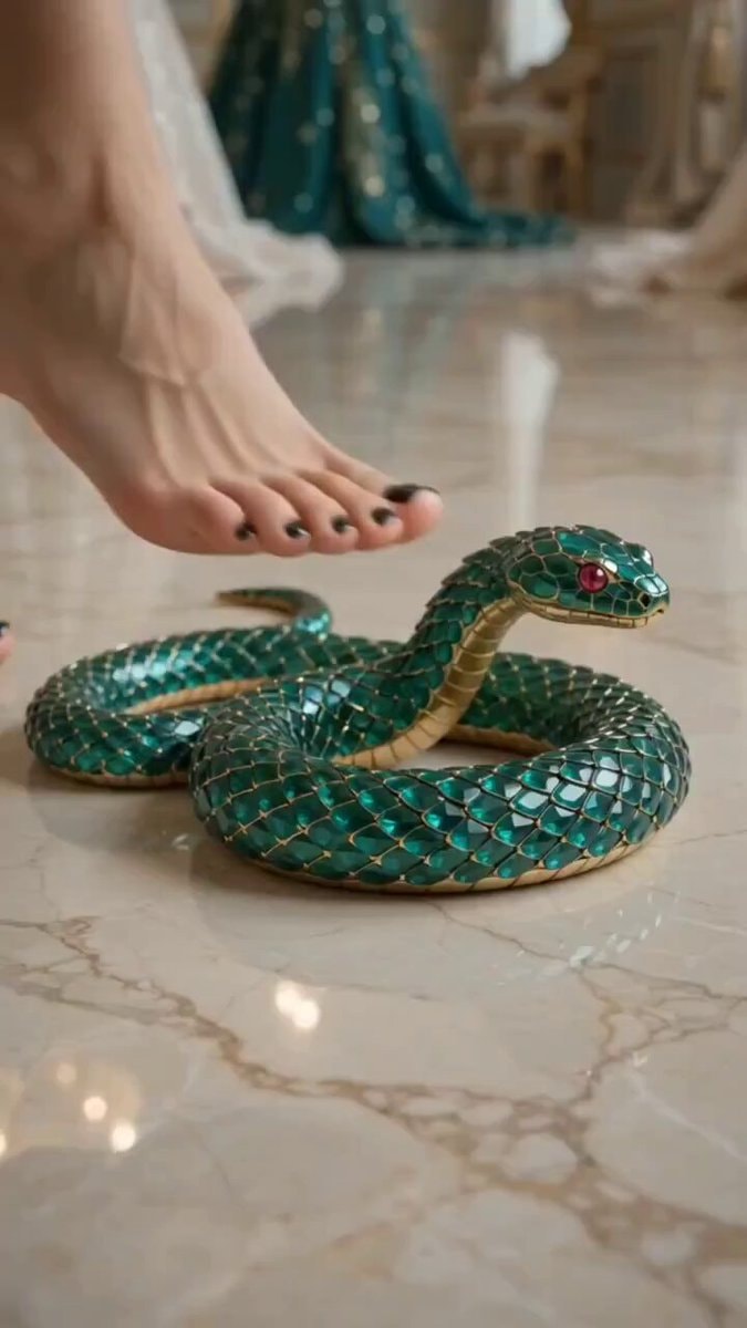 Snake turning into shoes Snake turning into shoes