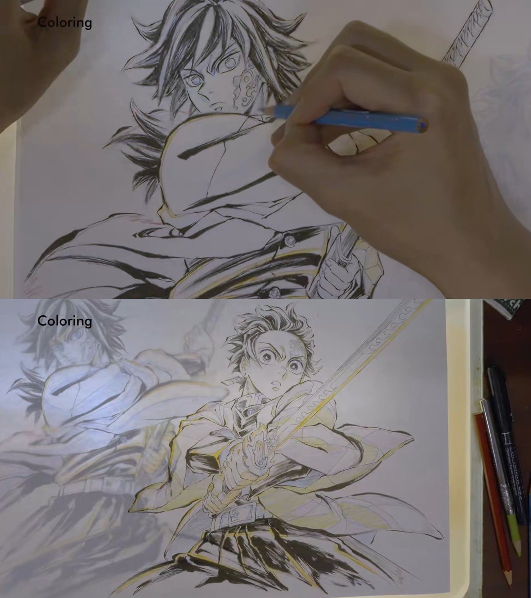 Akira Matsushima Demon Slayer live drawing (photo 2 of 3)