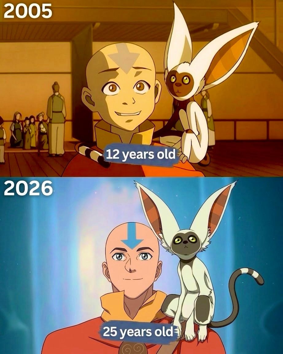 Aang and Momo age comparison