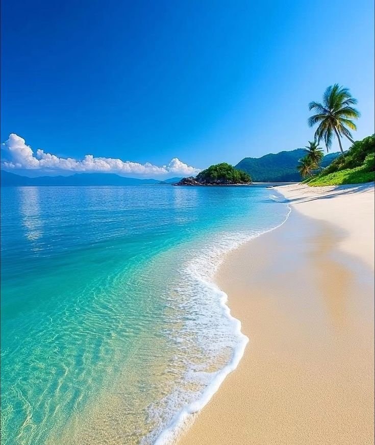 Maldives beach scene