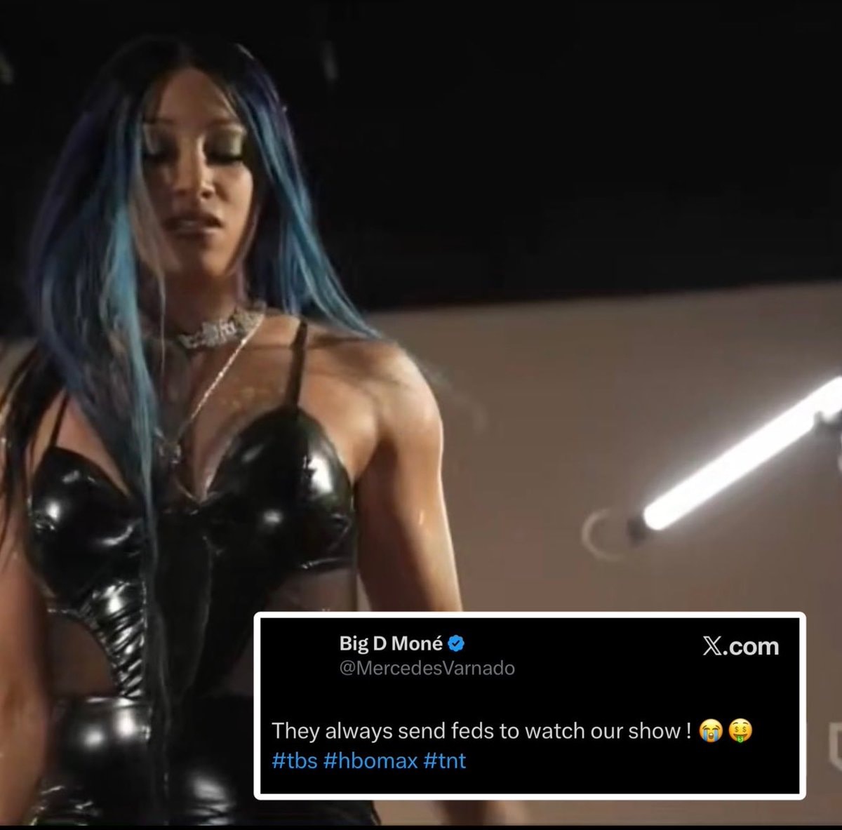 Mercedes Moné reacts to Sasha chant