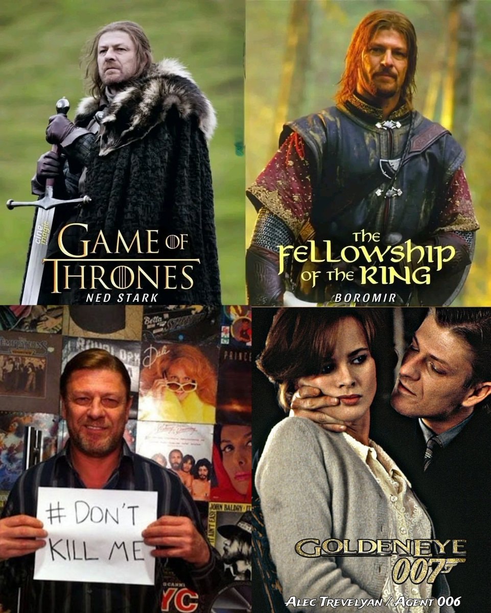 Sean Bean characters dying collage