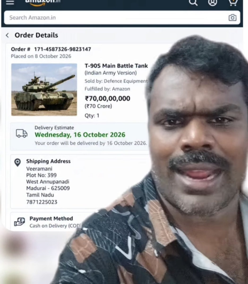 Veeramani T-90S Tank Order Veeramani T-90S Tank Order