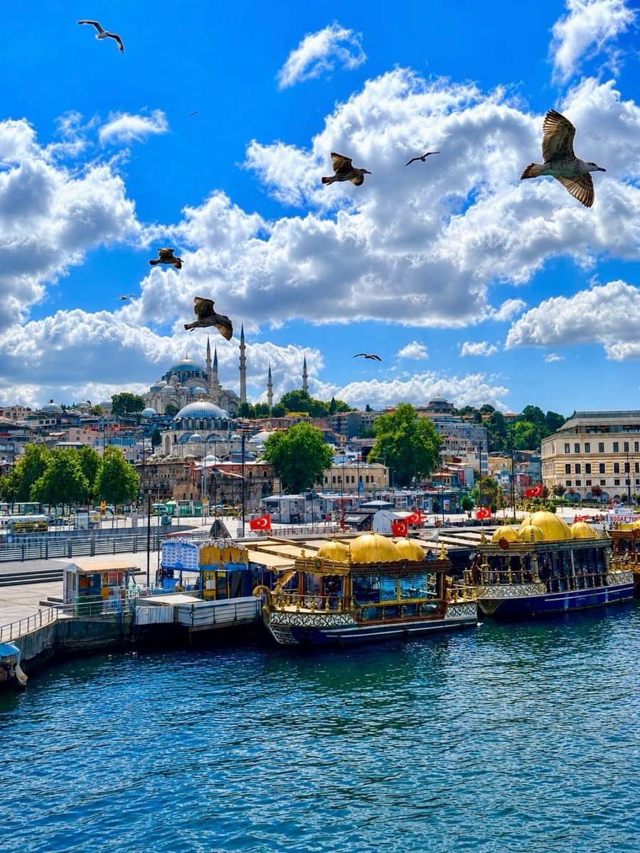 Istanbul Turkey waterfront skyline