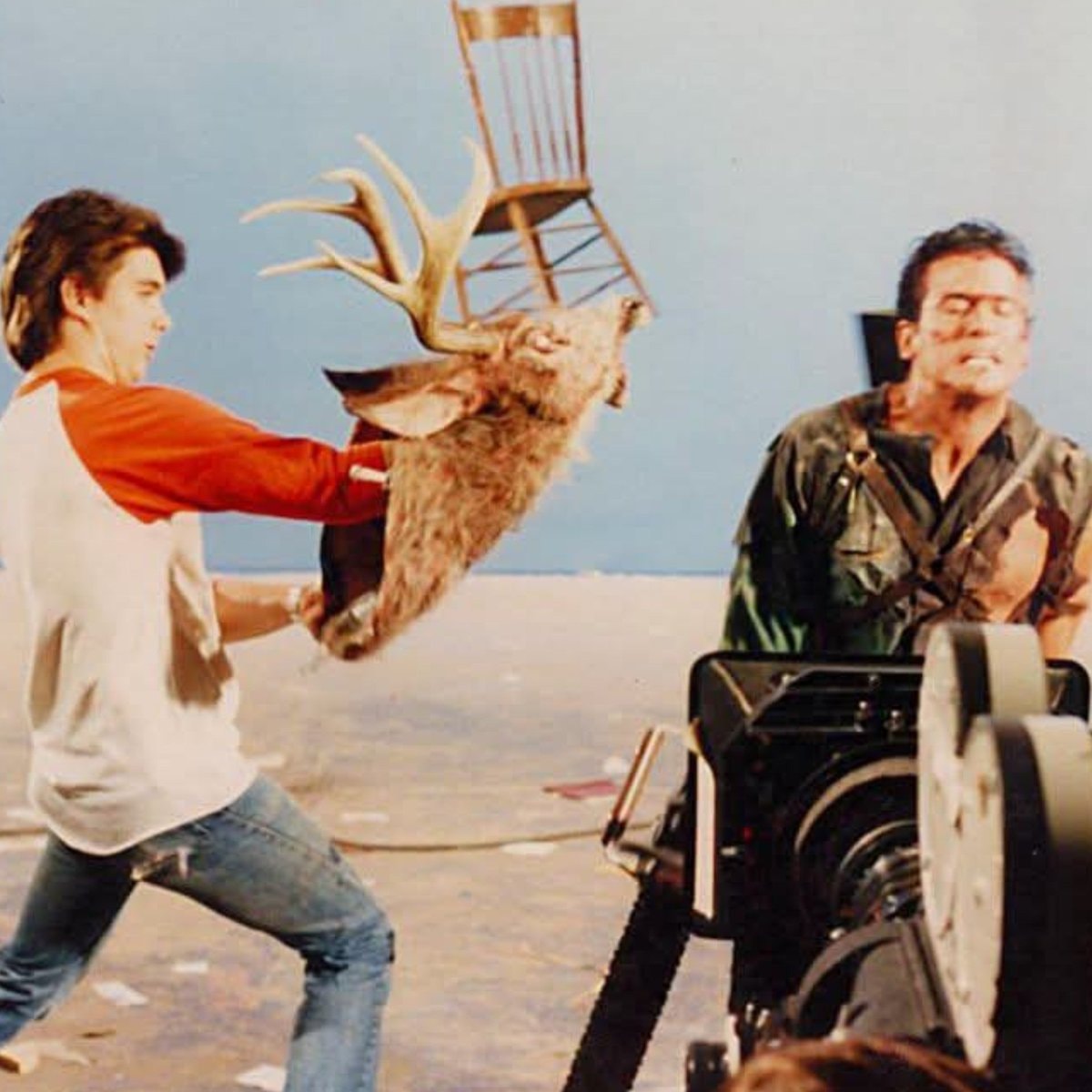 Evil Dead II practical effects BTS (photo 1 of 2)