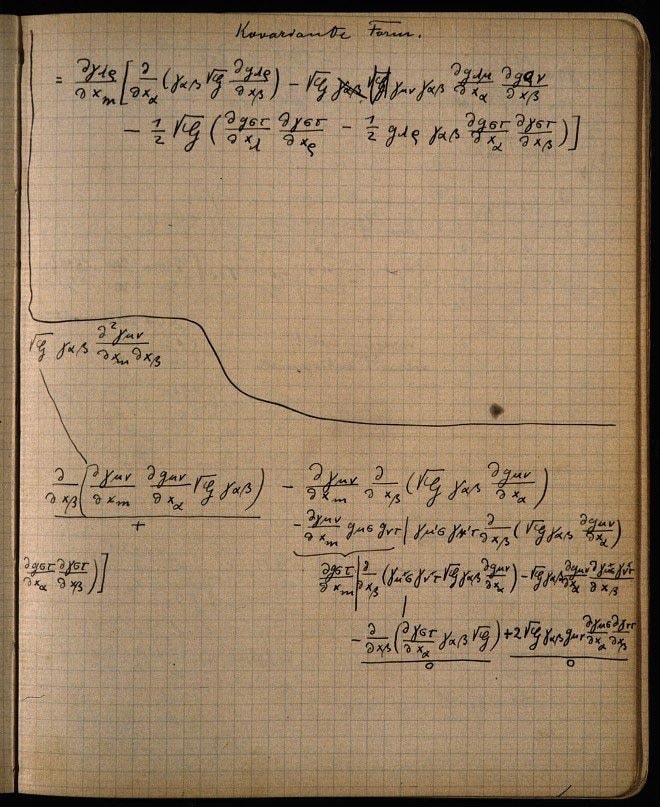 Einstein relativity notes 1913 (photo 2 of 2)