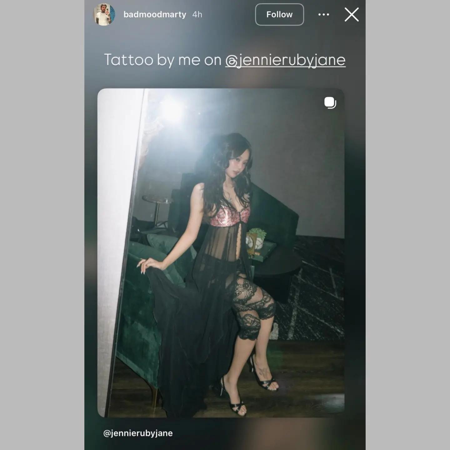 JENNIE tattoo permanent confirmed (photo 3 of 3)