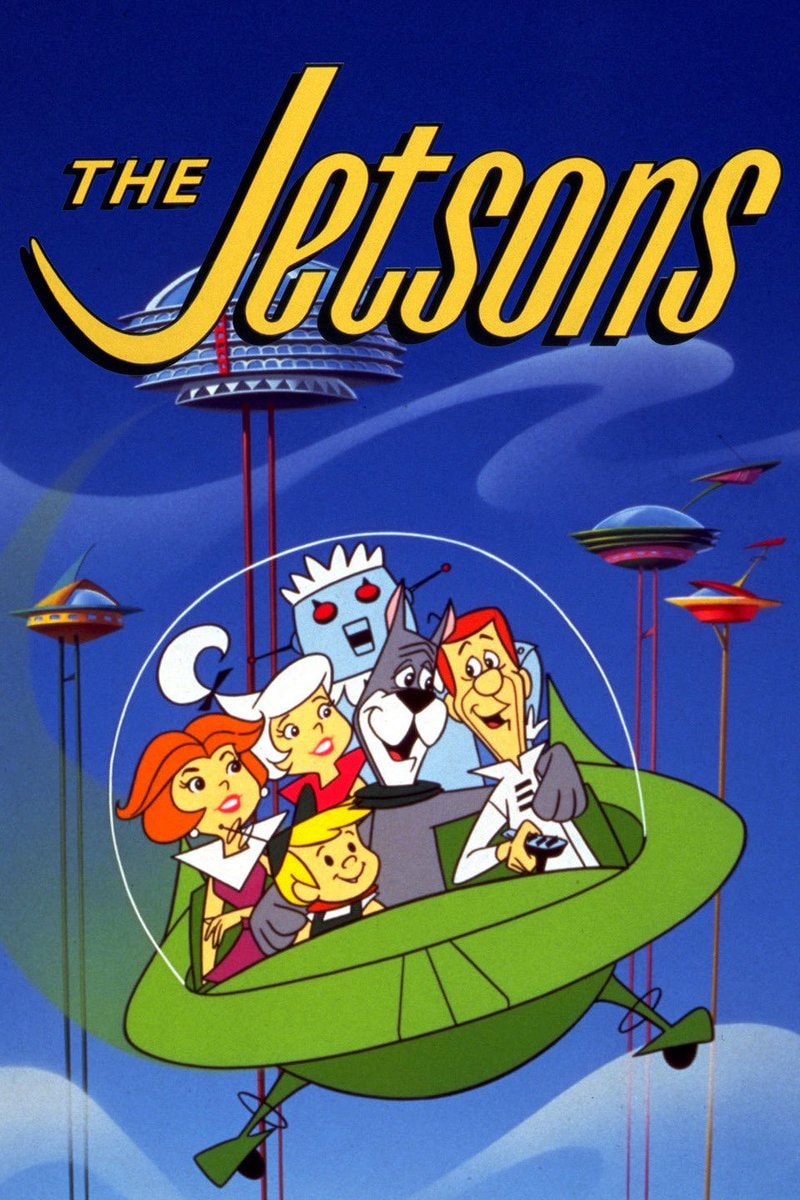 The Jetsons family in flying car
