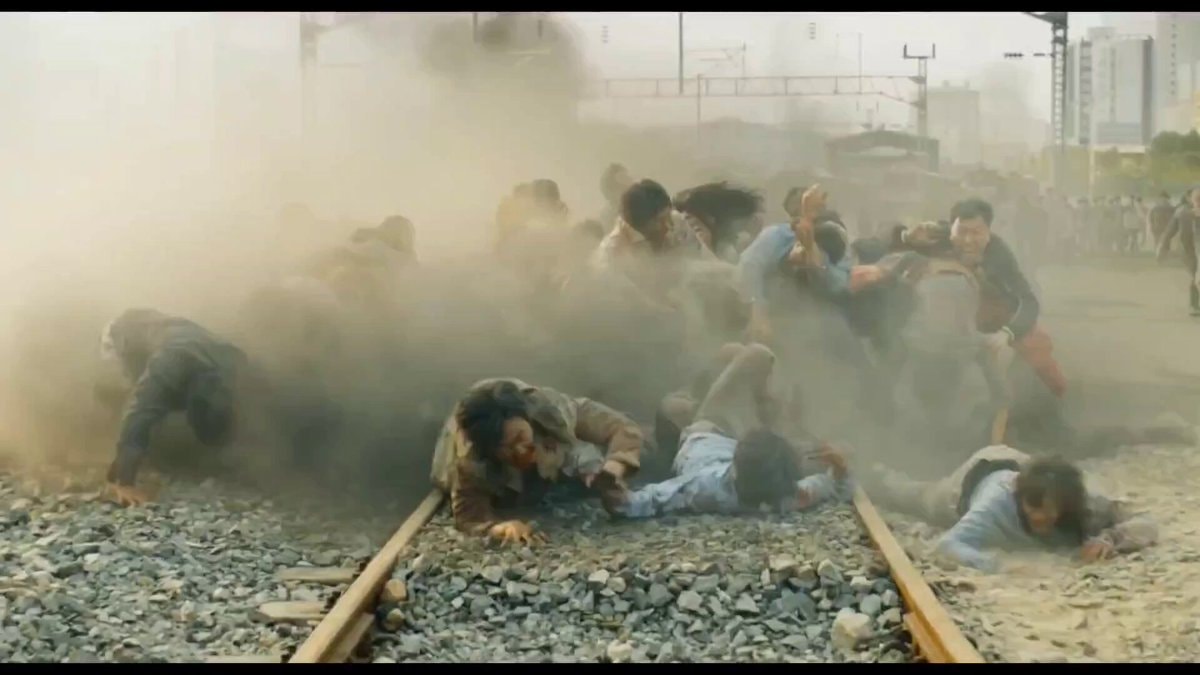 Train to Busan chaotic zombie scene