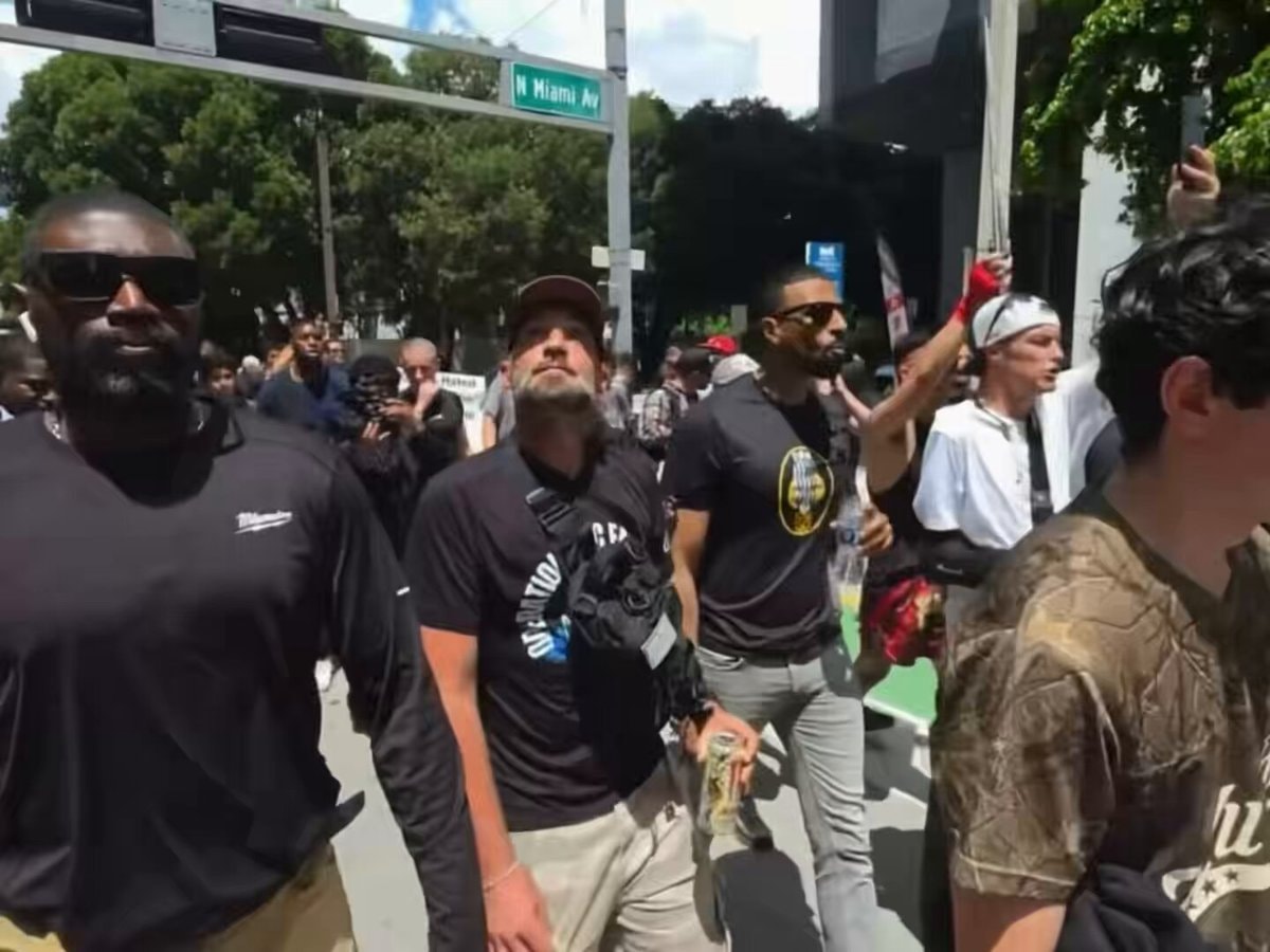 Andrew Tate protest N Miami Av