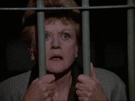 Angela Lansbury prison bars reaction
