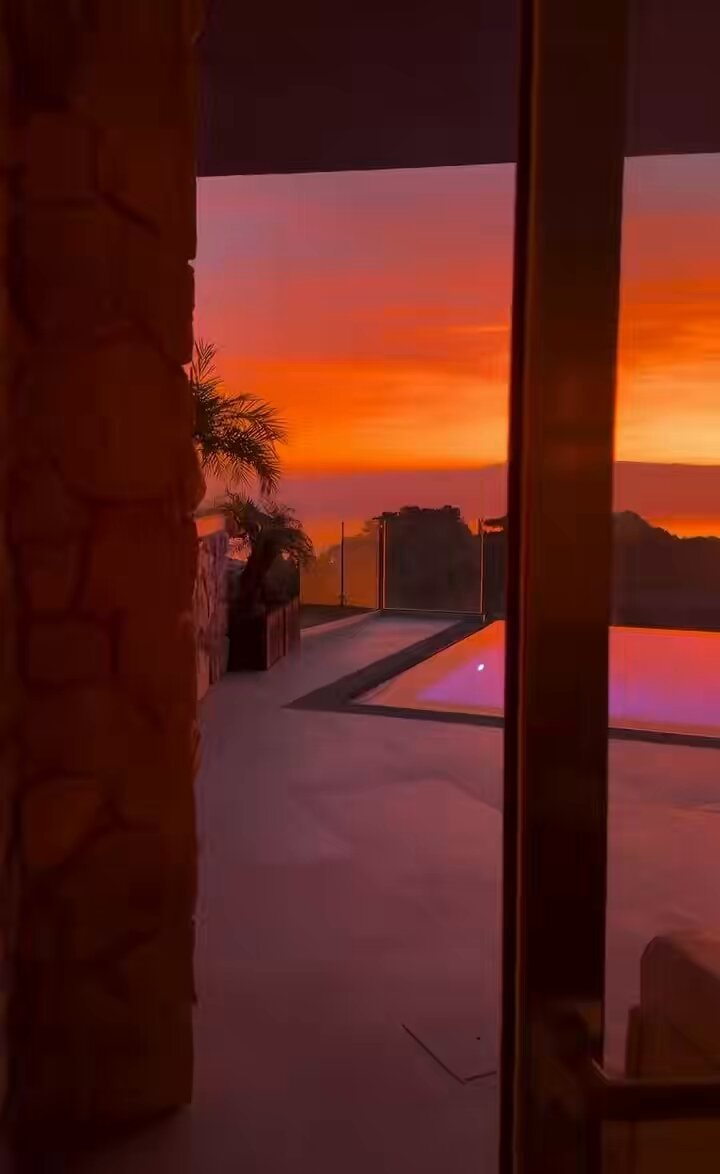 Sunset pool view