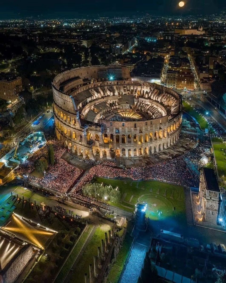 Colosseum in Rome at night