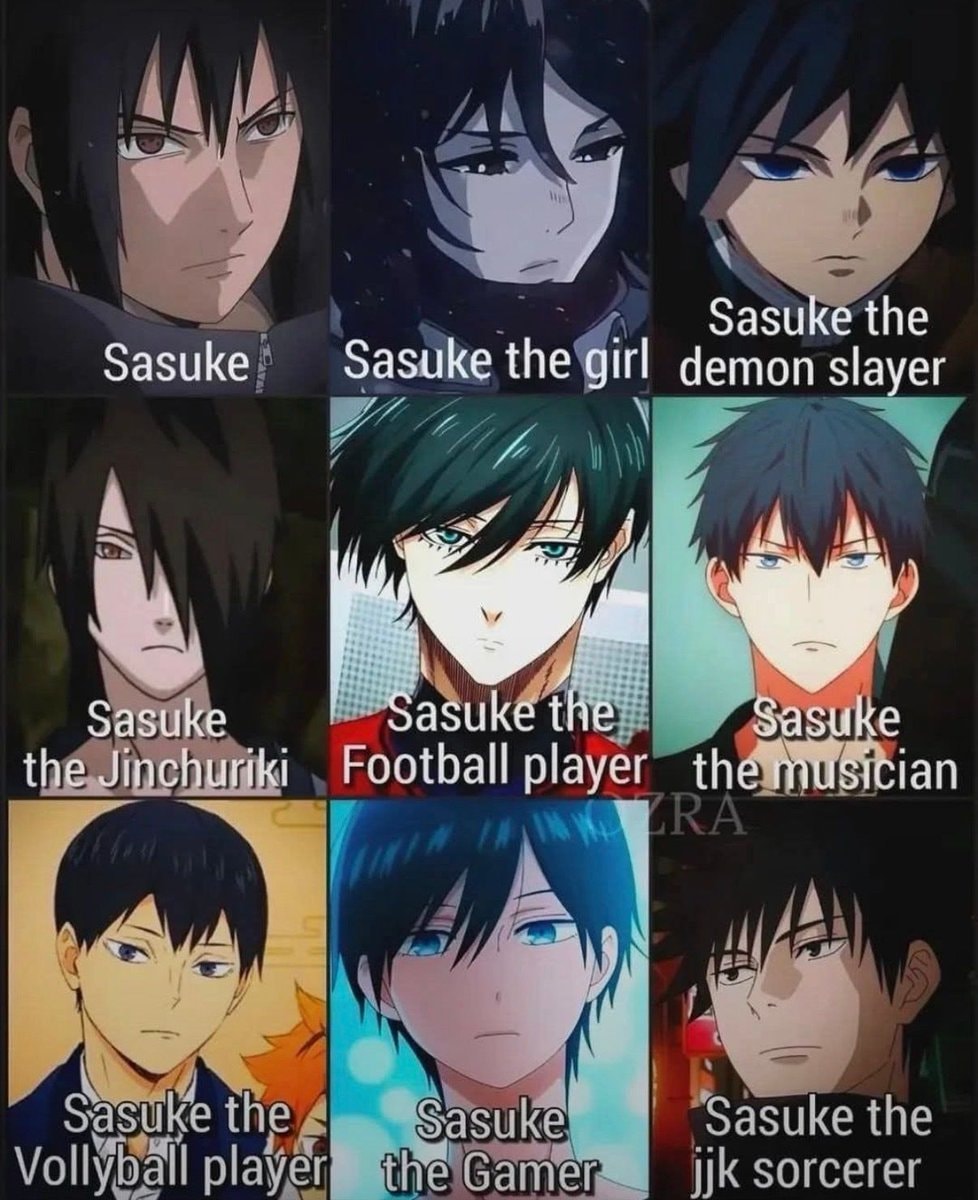 Sasuke roles collage