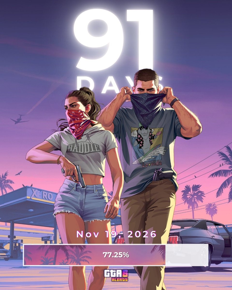 GTA 6 release countdown 91 days GTA 6 release countdown 91 days