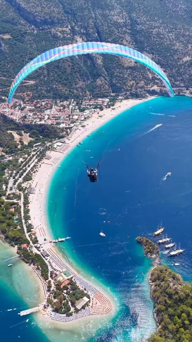 Paragliding over the coast