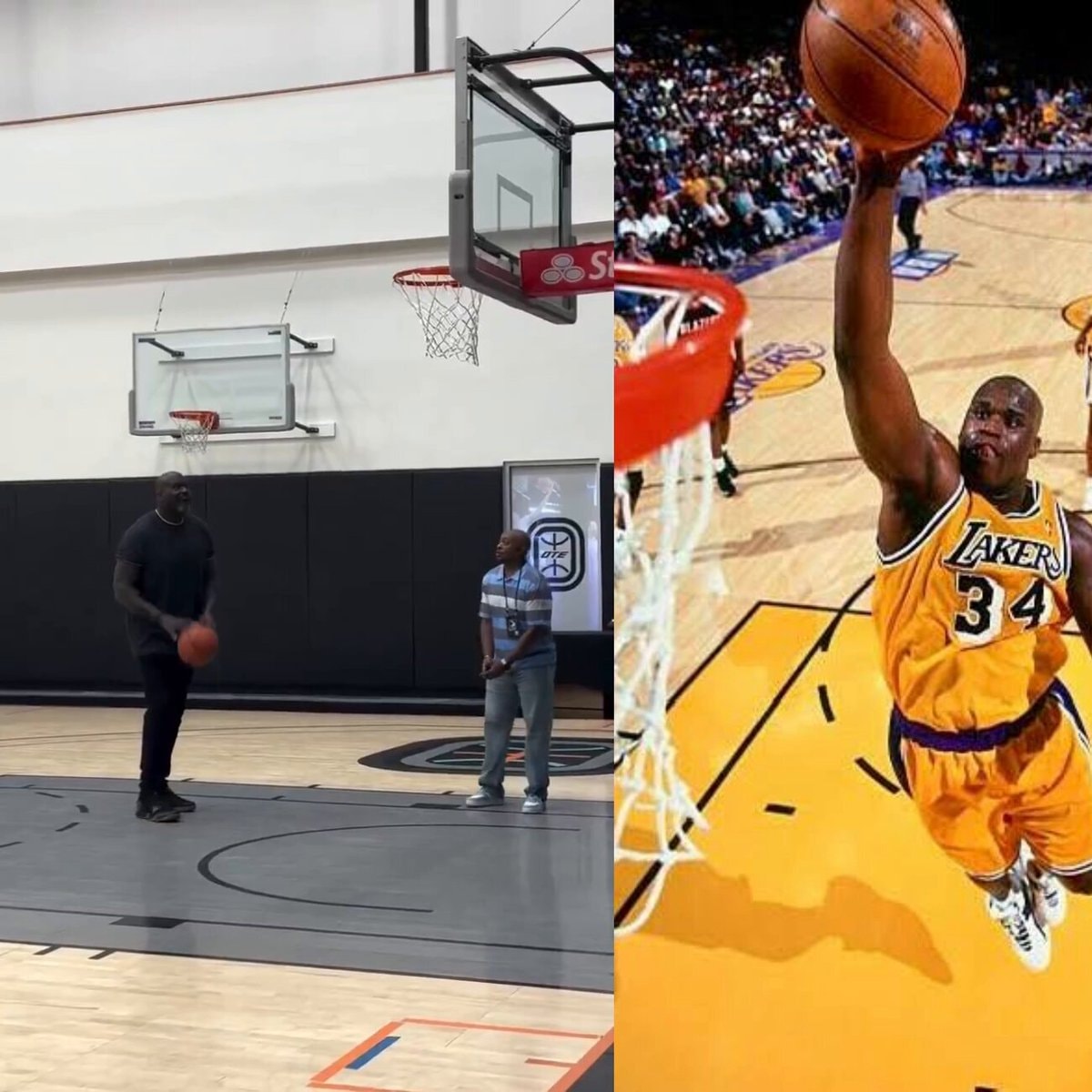 Shaq dunk attempt gone wrong Shaq dunk attempt gone wrong