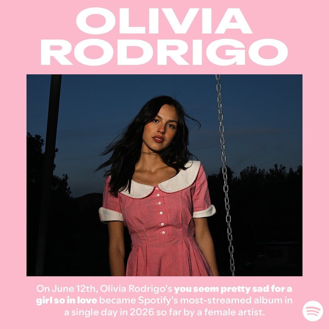 Olivia Rodrigo most streamed female album 2026 (photo 2 of 2)