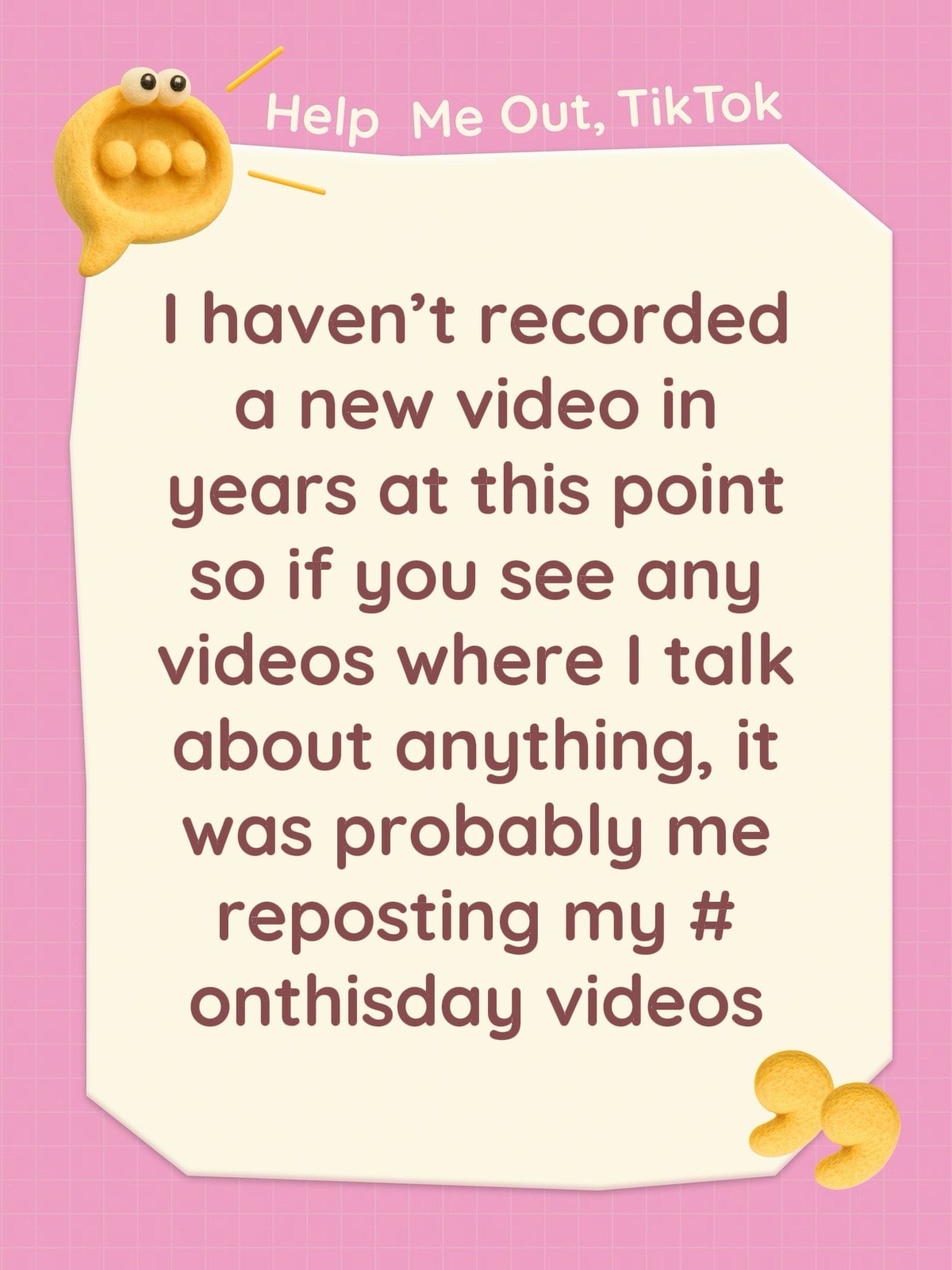 author clarifies content history