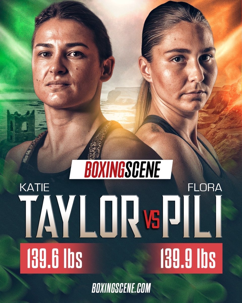 Katie Taylor vs Flora Pili weigh-in