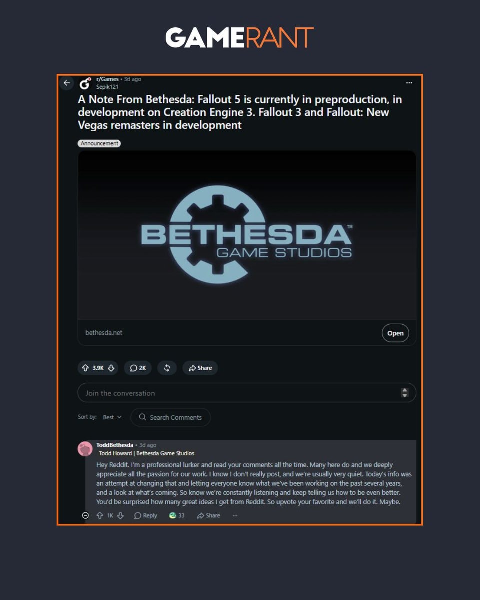 Todd Howard professional lurker Fallout remasters (photo 2 of 2)