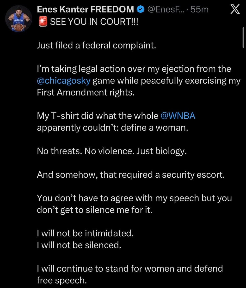 Enes Kanter Freedom federal complaint