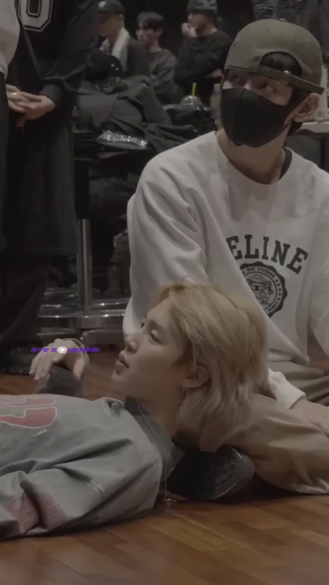 Jimin and V BTS rehearsal moment