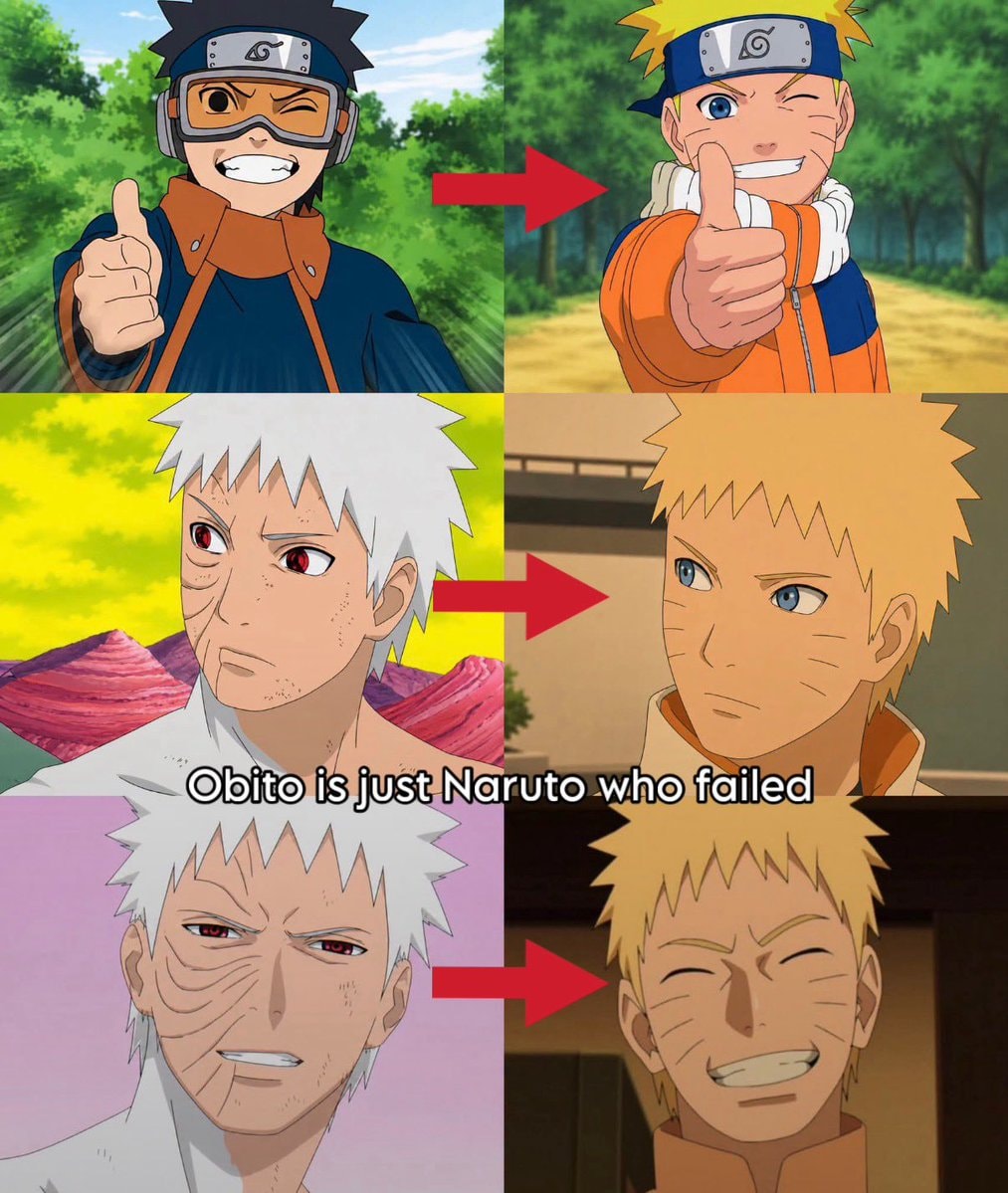 Obito and Naruto comparison