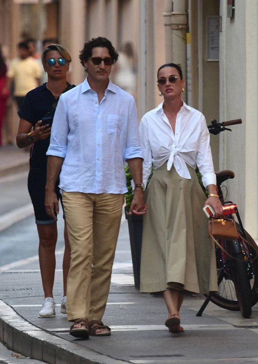 Katy Perry and Justin Trudeau in Saint-Tropez