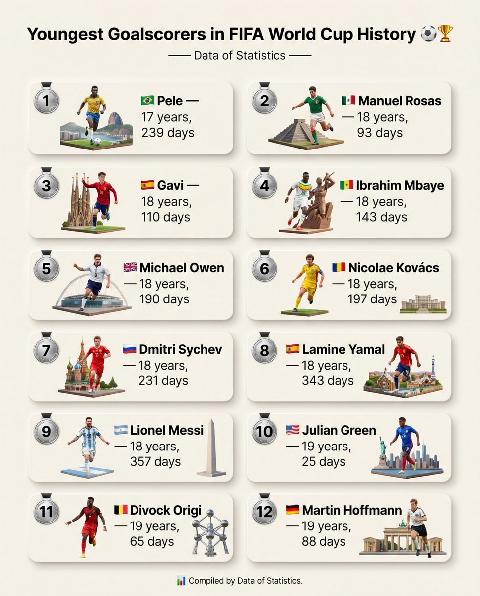 Youngest World Cup goalscorers list