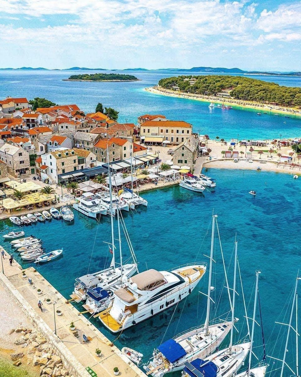 Primosten Croatia aerial view Primosten Croatia aerial view