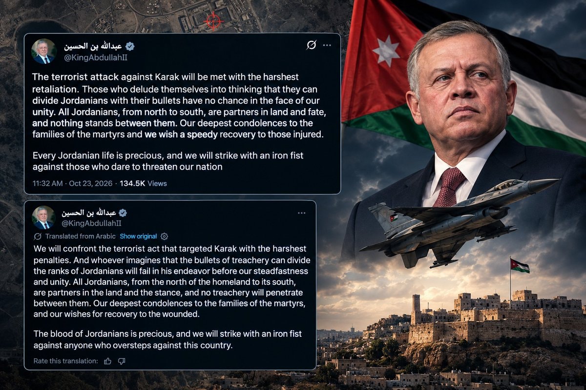 King Abdullah II on Karak church attack
