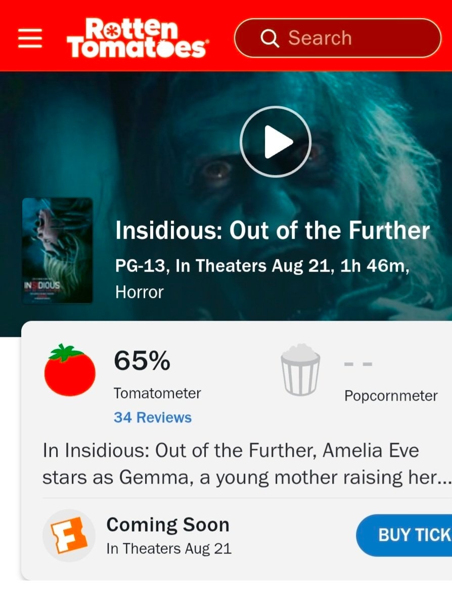 INSIDIOUS: OUT OF THE FURTHER Rotten Tomatoes (photo 2 of 2)