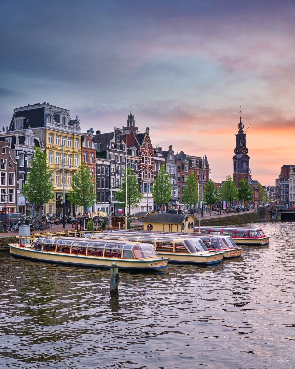 Amsterdam tram at golden hour (photo 3 of 3)