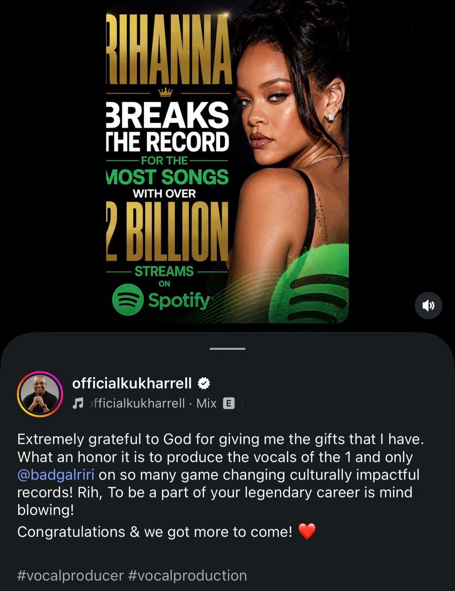 Rihanna vocal engineer congratulations Rihanna vocal engineer congratulations