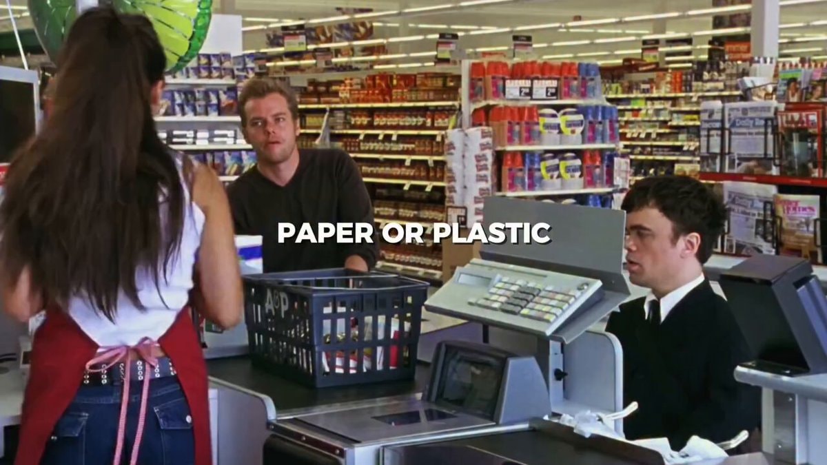 grocery store checkout moment