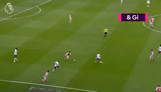 Ozil flick Giroud chip