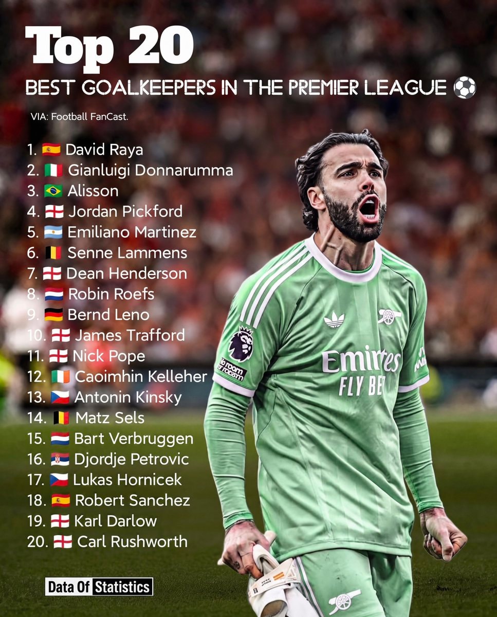Top 20 Premier League Goalkeepers