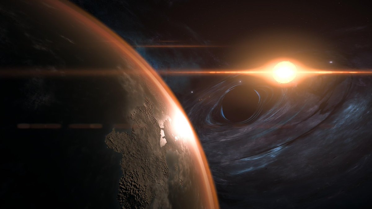 Andromeda galaxy and black hole